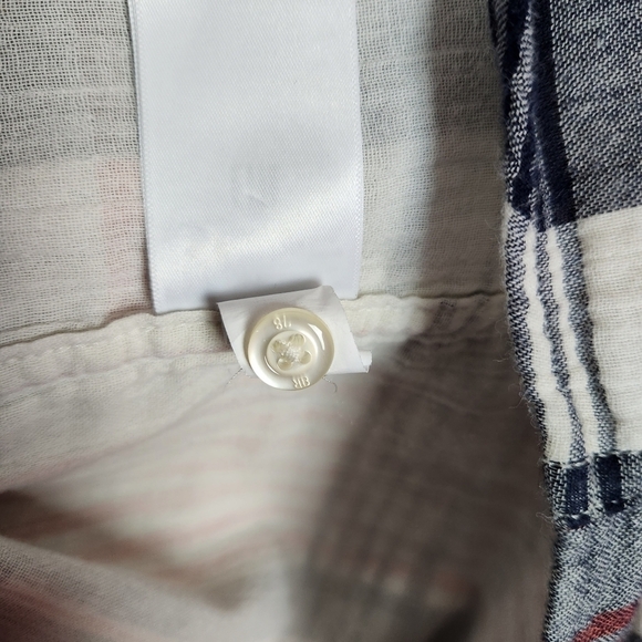 Banana Republic Untucked Slim Fit Plaid Double Layer Button Down Shirt Medium - Picture 8 of 8